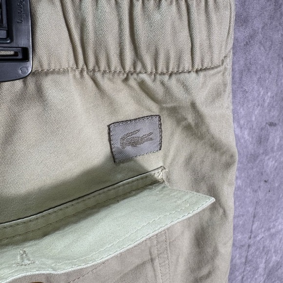 Lacoste‎ Pants Mens 36x30 Khaki Loose Fit Drawstring Crocodile Preppy - Picture 5 of 8